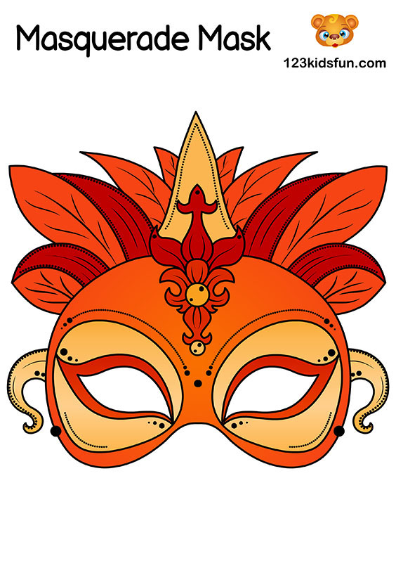 Free Masquerade Mask and Mardi Gras Mask Template for Kids